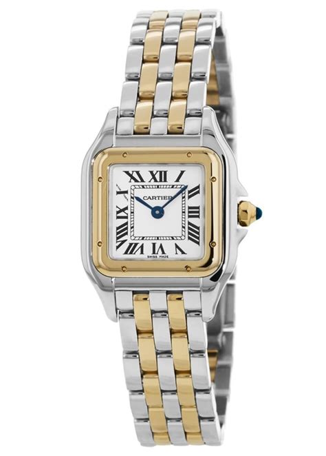 cartier watch silver and gold|cartier panthere watch price new.